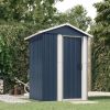 Garden Shed Anthracite 49.6"x 38.4"x 69.7" Galvanized Steel
