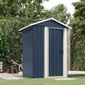 Garden Shed Anthracite 49.6"x 38.4"x 69.7" Galvanized Steel