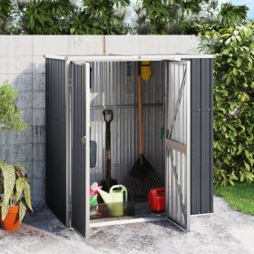 Garden Tool Shed Anthracite 63.4"x 35"x 63.4" Galvanized Steel