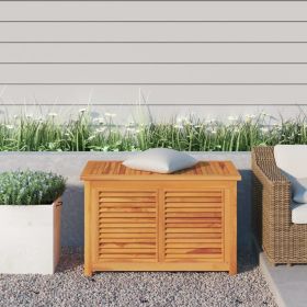 Patio Storage Box With Bag 35.4"x 19.7"x 22.8" Solid Wood Teak