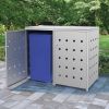 Double Wheelie Bin Shed 63.4-gal Stainless Steel