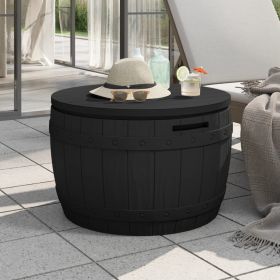 Patio Storage Box Black Polypropylene