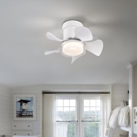 21 inch Ceiling Fan with 3 Color Temperatures Light and Remote Control DC Motor Powerful and low noise Small Space ceiling fan for Kitchen Bedroom Din