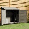 Garden Shed Anthracite 40.2"x 20.5"x 44.1" Solid Fir Wood