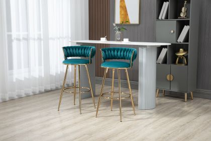 COOLMORE Bar Stools with Back and Footrest Counter Height Bar Chairs