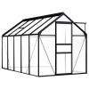 Anthracite-Colored Aluminum Greenhouse Covering 5.89 Square Meters
