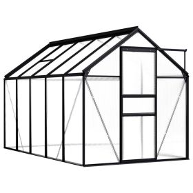 Anthracite-Colored Aluminum Greenhouse Covering 5.89 Square Meters