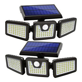 2 Pack Solar Lights Outdoor 128 LED 800LM Cordless LED Solar Motion Sensor Lights IP65 Waterproof Security LED Flood Light (only pick up)