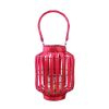20" Tropicalia Blush Red Cabana Tiki Bar Candle Lantern Holder