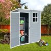 5 x 3 Ft Resin Outdoor Storage Shed For Patio - Grey
