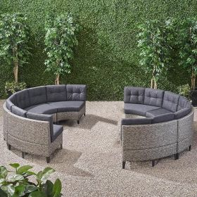 Outdoor Wicker Rattan Patio Lounging Sofa Set