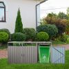 3 Outdoor Metal Trash Cans For Garbage Storage Stainless Galvanized Steel