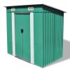 Garden Shed Green Metal 74.8"x 48.8"x 71.3"