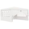 Professional Party Tent with Side Walls 13.1'x13.1' White 0.3 oz/ftÂ²