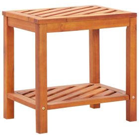 Side Table Solid Acacia Wood 17.7"x13"x17.7"