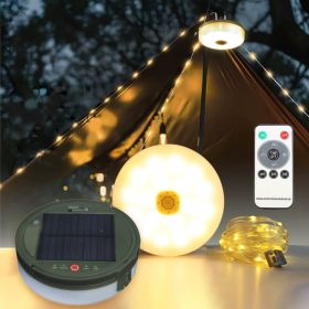 32.8Ft Water-Resistant Solar LED Light Strip For Outdoor Camping Tents & Gardens