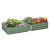 Galvanized Steel Planter Box Set - Outsunny (3.3' Square)