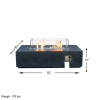 52 Inch Grey Outdoor Concrete Propane Gas Fire Pit