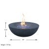 42 Inch Grey Concrete Propane Gas Fire Pit bowl