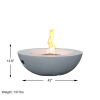 42 Inch Outdoor Concrete Propane Gas Fire Pit Bowl