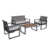 Acacia Wood 4-Piece Patio Set