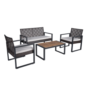 Acacia Wood 4-Piece Patio Set