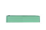 8'x4'x1.5' Green Metal Raised Garden Bed - Outdoor Planter Box For Gardening