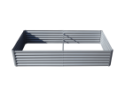 6x3x1ft Galvanized Metal Raised Garden Bed (Silver)