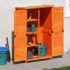 Garden Tool Shed Brown 32.7"x 22.4"x 55.1" Solid Wood Pine