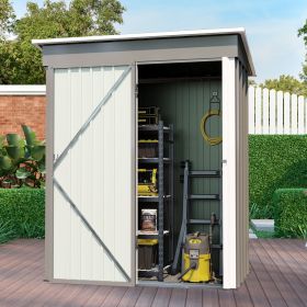 5 x 3 Ft Outdoor Equipment Storage Shed With Sloped Roof & Secure Door