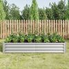 Silver Metal Outdoor Raised Garden Bed (6 x 3 x 1 ft)