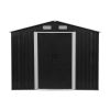 8' x 12' Ft Storage Shed - Charcoal Black