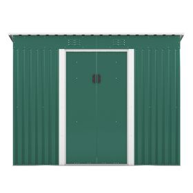 4.2' x 9.1'Ft Outdoor Storage Green Shed