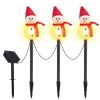 Solar-Powered LED Snowman Garden Stake Lights For Christmas Decorations