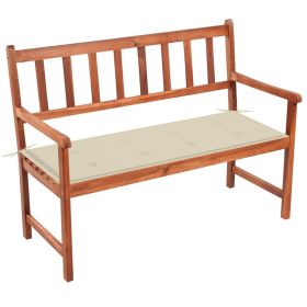 Patio Bench with Cushion 47.2" Solid Acacia Wood