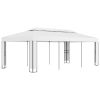 Gazebo with Double Roof 9.8'x19.6' White