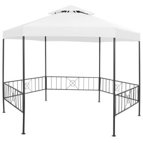 Garden Gazebo 127.2"x108.3"x104.3" White 0.6 oz/ftÂ²