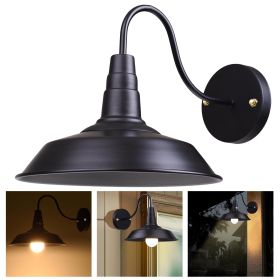 10.24-inch Black Wall-Mounted Metal Light Sconce