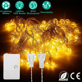Waterproof Globe String LED Lights With 100 Illuminated Fairy Balls