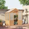 Outdoor Wooden Polycarbonate Walk-in Greenhouse