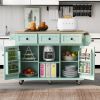 Kitchen Cart With Drop-Leaf Countertop & Storage