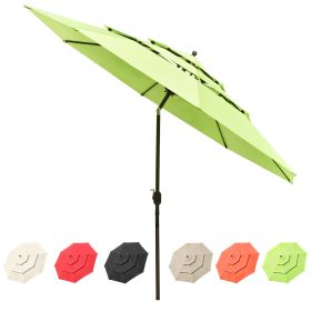 11Ft 3-Tiers Patio Umbrella Fruit Green