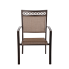 5 Piece Outdoor Dining Set With Sling Chairs & Porcelain Top Table
