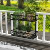 Adjustable Hook Flowerpot Holder With 2 Hanging Planter Baskets