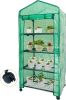 Mini Greenhouse 4 Tier Kit With Caster Wheels & Roll-Up Zipper PE Cover