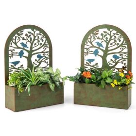Set Of 2 Climbing Plant Raised Garden Beds