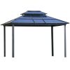 10' x 12' Hardtop Polycarbonate Double Roof Gazebo