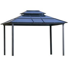 10' x 12' Hardtop Polycarbonate Double Roof Gazebo