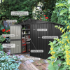 Outdoor Storage Metal Shed 8.2'x 6.2' With Lockable Door