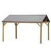 12'x14' Hardtop Galvanized Steel Gazebo With Gable Canopy